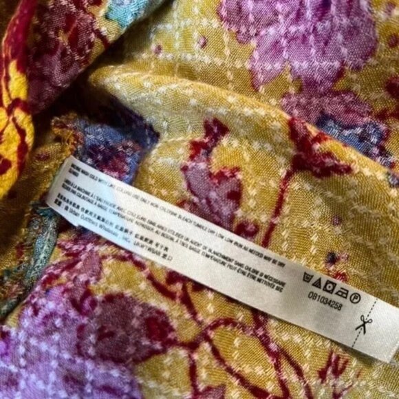 FREE PEOPLE Never Be Mine Floral Cute Yellow mini  Slip Dress in size XS - Picture 11 of 11